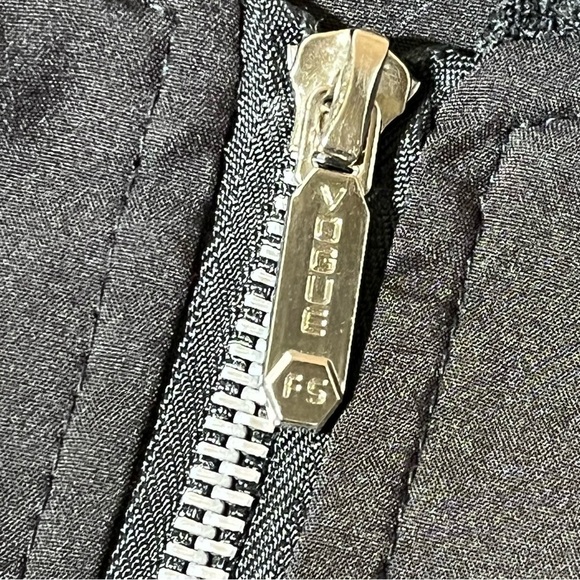 Vtg‎ Vogue FS Mens Boys Bomber Jacket Cargo Pocket on Sleeve Black Lined READ - Picture 8 of 10